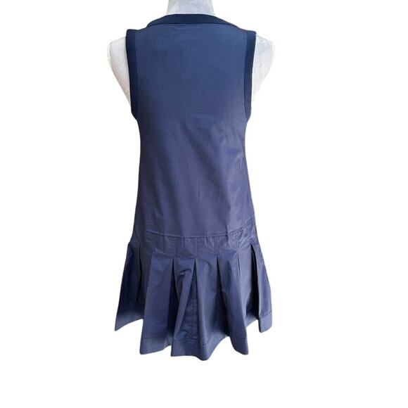 SIMKHAI Navy Pleated Drop Waist Sleeveless Dress XS NWT Cotton $345 - Picture 4 of 10